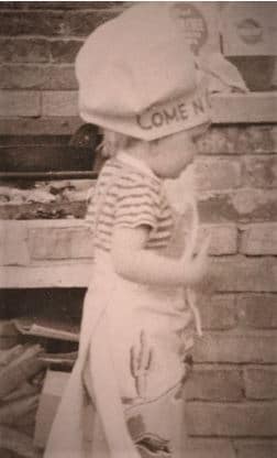 A photo of Mj when she was young, who is the owner of Tucson Creative Catering